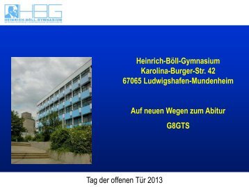 G8 GTS Konzept - Heinrich Böll Gymnasium