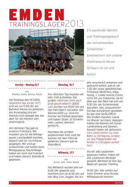 HSC Post 2/2013 - Hamburger Schwimm-Club von 1879 e.V.