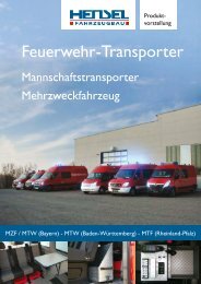 Feuerwehr -Transporter - HENSEL Fahrzeugbau