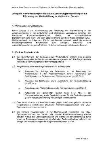 Anlage II - Kassenärztliche Bundesvereinigung
