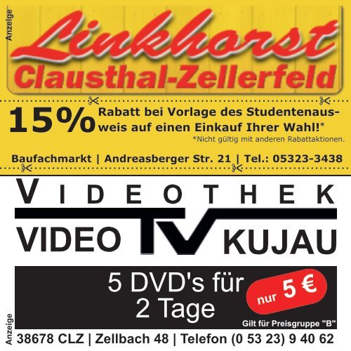 CLAUSTHAL-ZELLERFELD LIVE! - Kellerclub