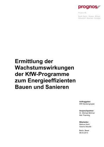 Ermittlung der Wachstumswirkungen der KfW-Programme zum ...