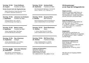 Programm - Kirchenmusikverein Frankfurt am Main e. V.