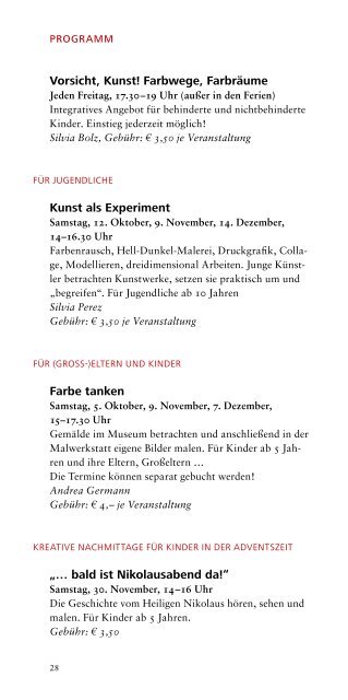 Programm - Staatliche Kunsthalle Karlsruhe