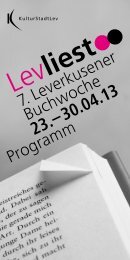 Lev liest - KulturStadtLev