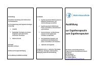 Ausbildung zur Ergotherapeutin zum Ergotherapeuten