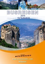 Programm Busreisen Sommer 2014 - Reisebüro Möseneder