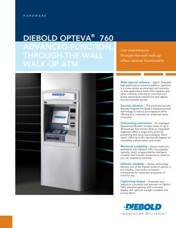 Diebold Opteva® 760 advanced-function, through-the-wall walk ...