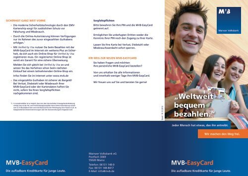 MVB-EasyCard - Mainzer Volksbank eG