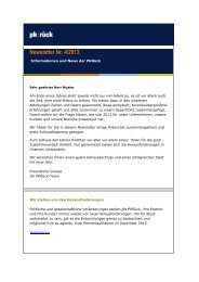 Newsletter Nr. 4/2013 - PKRück