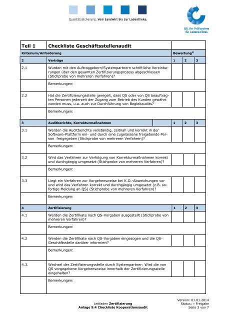 ANL 9.4 CL Kooperationsaudit 01.01.14 - QS Qualität und Sicherheit ...