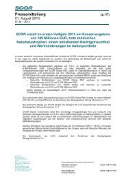 Pressemitteilung - Scor