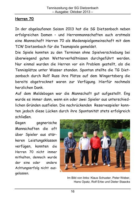 Ausgabe Oktober 2013 - SG DIETZENBACH