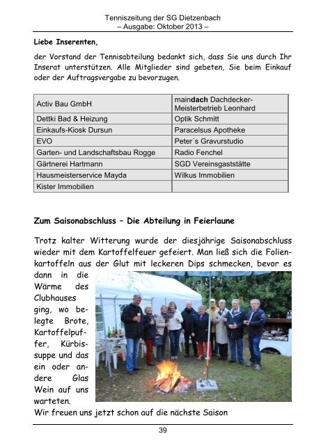 Ausgabe Oktober 2013 - SG DIETZENBACH