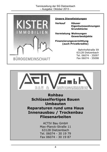 Ausgabe Oktober 2013 - SG DIETZENBACH