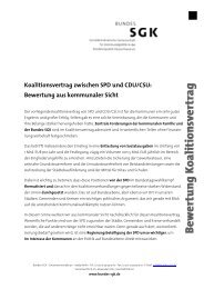 Bewertung der Bundes SGK - SPD