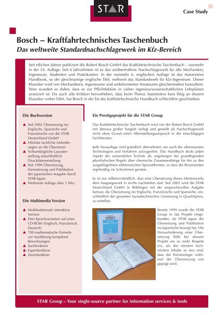 Bosch – Kraftfahrtechnisches Taschenbuch - STAR Group