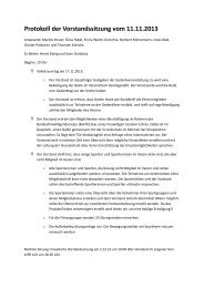 Protokoll der Vorstandssitzung vom 11.11.2013 - TSV Bederkesa
