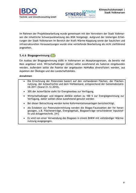 Klimaschutzkonzept der Stadt Volkmarsen