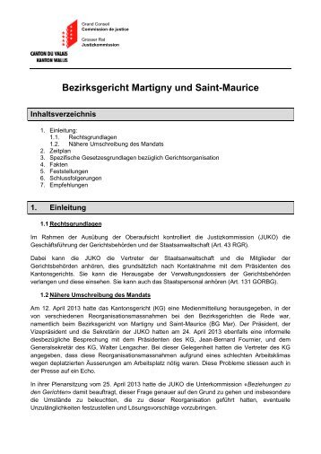 Bezirksgericht Martigny und Saint-Maurice