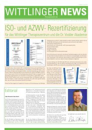 Ausgabe Juli 2013 - Wittlinger Therapiezentrum