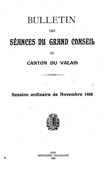 BULLETIN - Etat du Valais