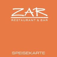 SPEISEKARTE - ZAR Restaurant & Bar