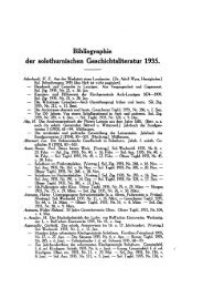 Bibliographie der solothurnischen Geschichtsliteratur 1935