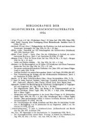 Bibliographie der Solothurner Geschichtsliteratur 1956