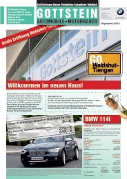 Hauszeitung Ausgabe September 2013. (PDF, 2178k) - BMW Gottstein