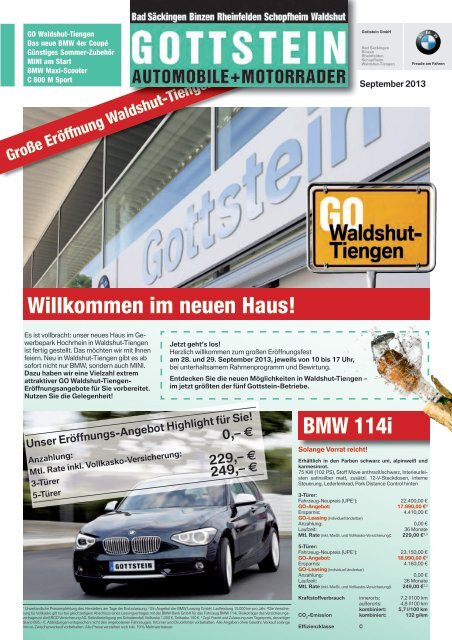 Hauszeitung Ausgabe September 13 Pdf 2178k Bmw Gottstein