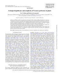 Ecological significance and complexity of N ... - Annals of Botany