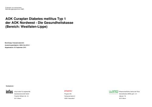 AOK Curaplan Diabetes mellitus Typ 1 der AOK Nordwest - Die ...