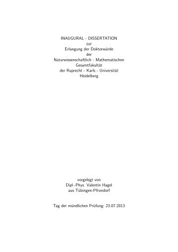 INAUGURAL - DISSERTATION zur Erlangung der Doktorwürde der ...