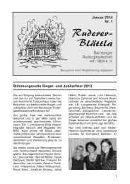 Ruderer-Blättla Nr. 1 - Bamberger Rudergesellschaft von 1884 e.V.