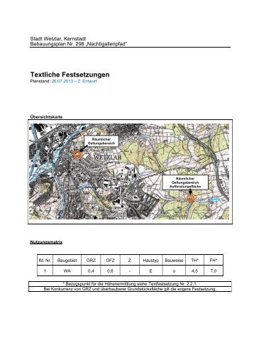 Textliche Festsetzungen - beteiligungsverfahren-baugb.de