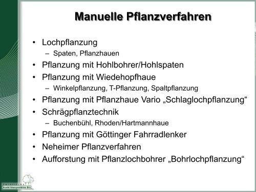 Vortrag Pflanzverfahren - BFW