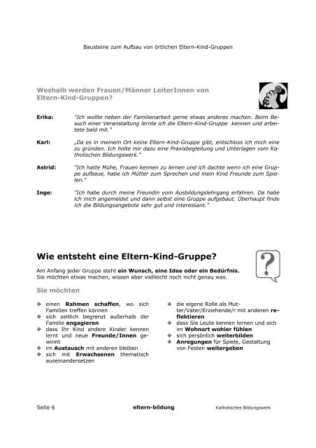 Was sind Eltern-Kind-Gruppen? - Diözese Graz-Seckau