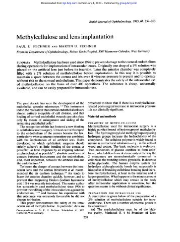 Methylcellulose and lens implantation - British Journal of ...