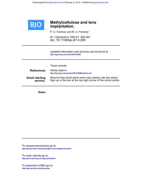 Methylcellulose and lens implantation - British Journal of ...