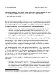 Dr.-Ing. Hartmut Euler Kiel, den 9. August 2013 Wasserstoff aus ...
