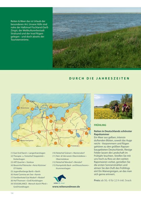 Reiturlaub Mecklenburg-Vorpommern - Urlaub an Ostsee und Seen