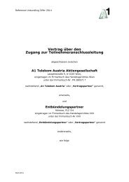 Vertrag über den Zugang zur Teilnehmeranschlussleitung - A1.net