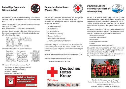 Flyer Hilfsorganisationen - CelleHeute