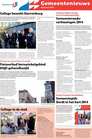 Gemeentenieuws Dordrecht 8 januari 2014.pdf - Gemeente Dordrecht