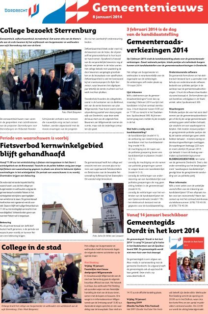 Gemeentenieuws Dordrecht 8 januari 2014.pdf - Gemeente Dordrecht