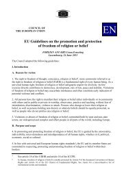 EU Guidelines on the promotion and protection of freedom of ...