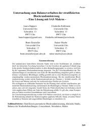 Untersuchung zum Balanceverhalten der stratifizierten ... - SAS-Wiki