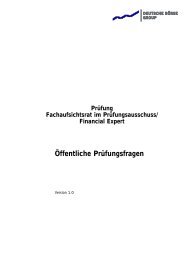 Musterfragen Fachaufsichtsrat im Prüfungsausschuss und Financial ...