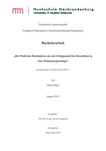 Bachelorarbeit